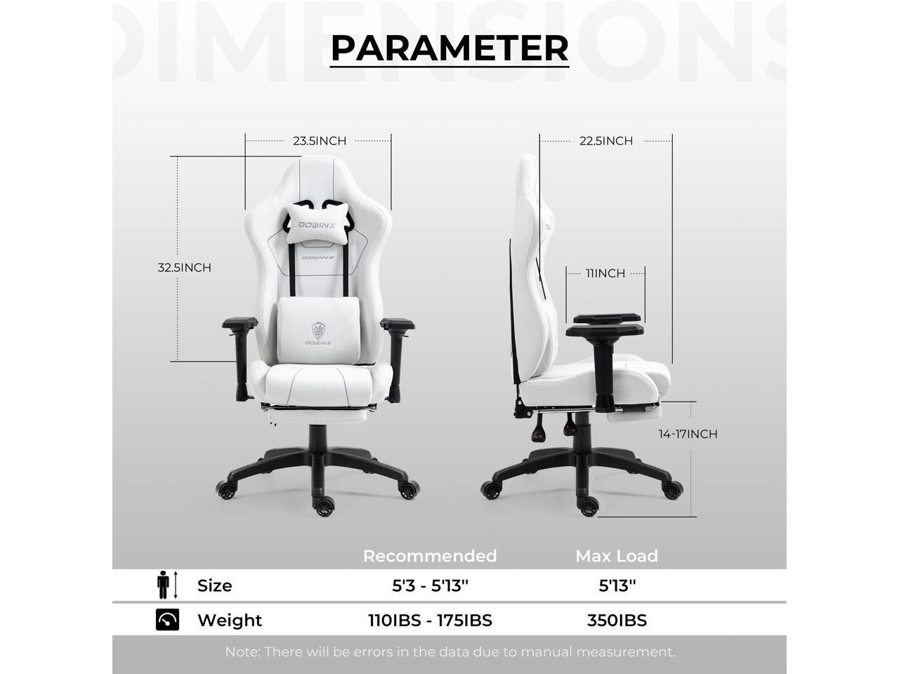 Dowinx Gaming Chair Tech Fabric with Pocket Spring Cushion, Ergonomic Computer Chair with