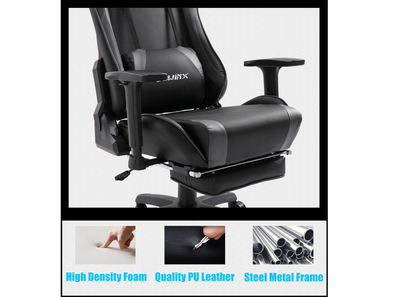 Dowinx Gaming Chair Ergonomic Office Recliner for Computer with Massage