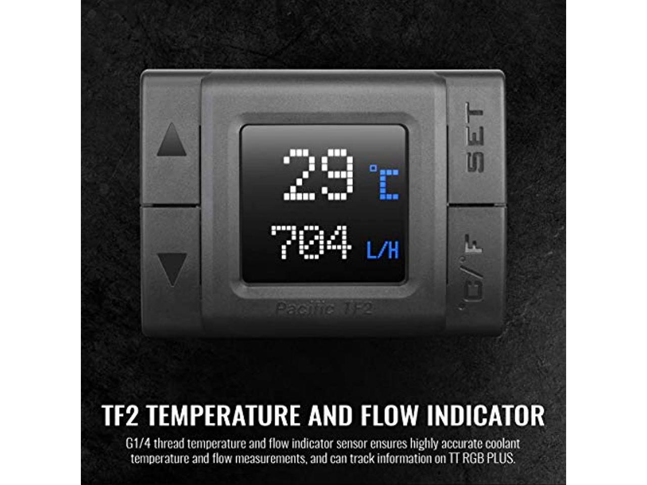 Thermaltake Pacific TF2 G1/4 Copper Core Construction TT RGB Plus Software  Monitoring Celsius/Fahrenheit Temperature and Flow Indicator 