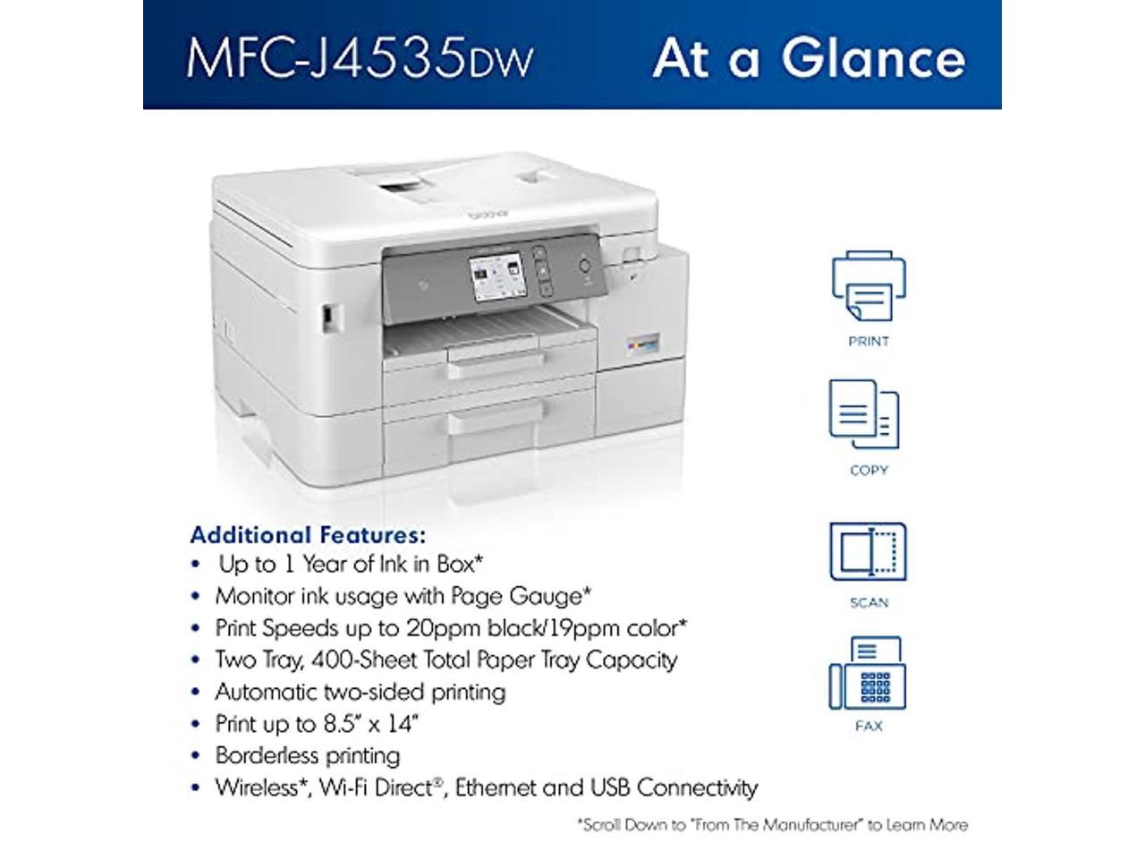 Brother MFC J4535DW INKvestment Tank All In One Color Inkjet Printer   AKVHD22042113SWGUD2 