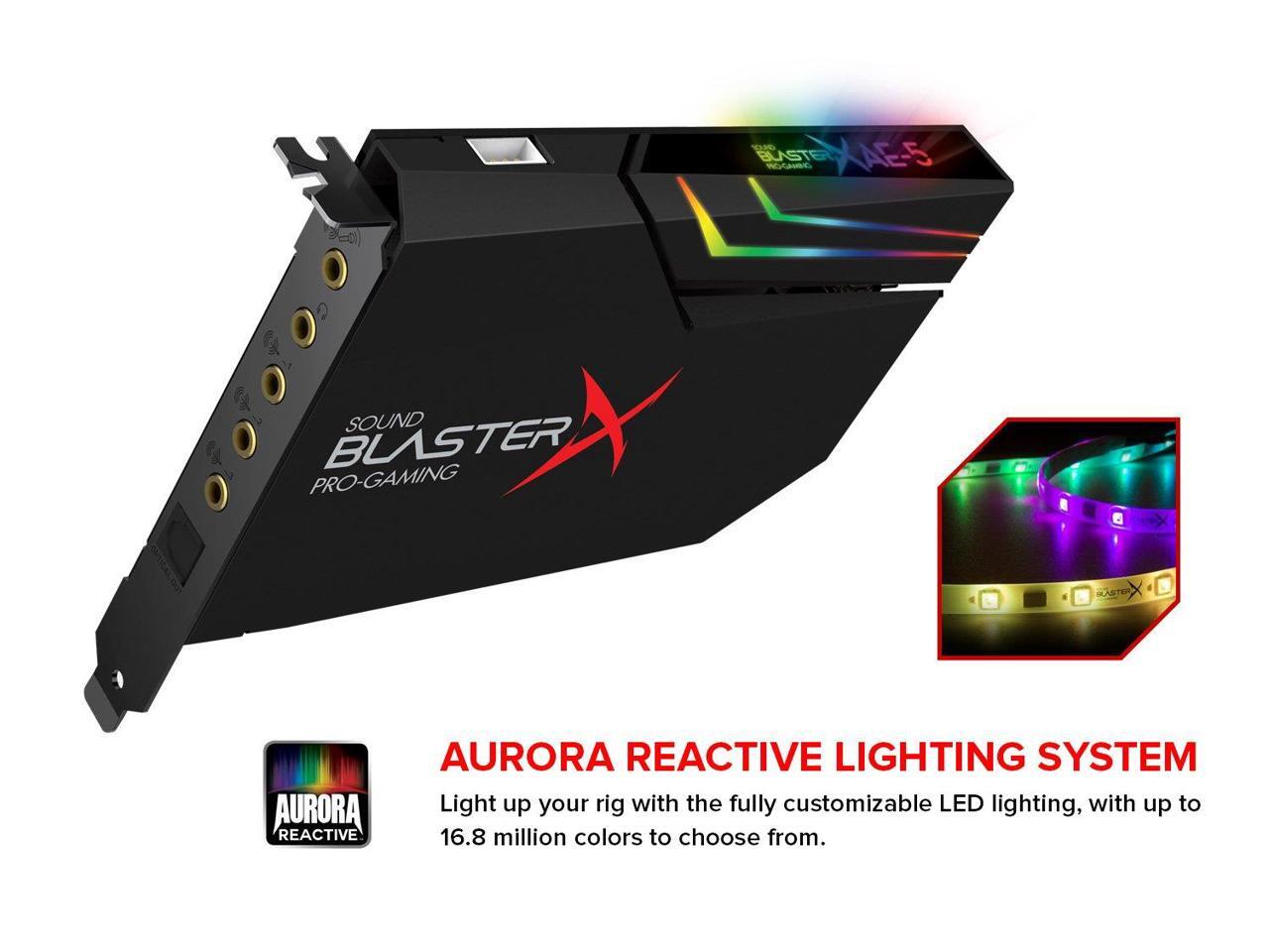 Creative Labs Sound BlasterX AE5 Gaming Sound Card, Black