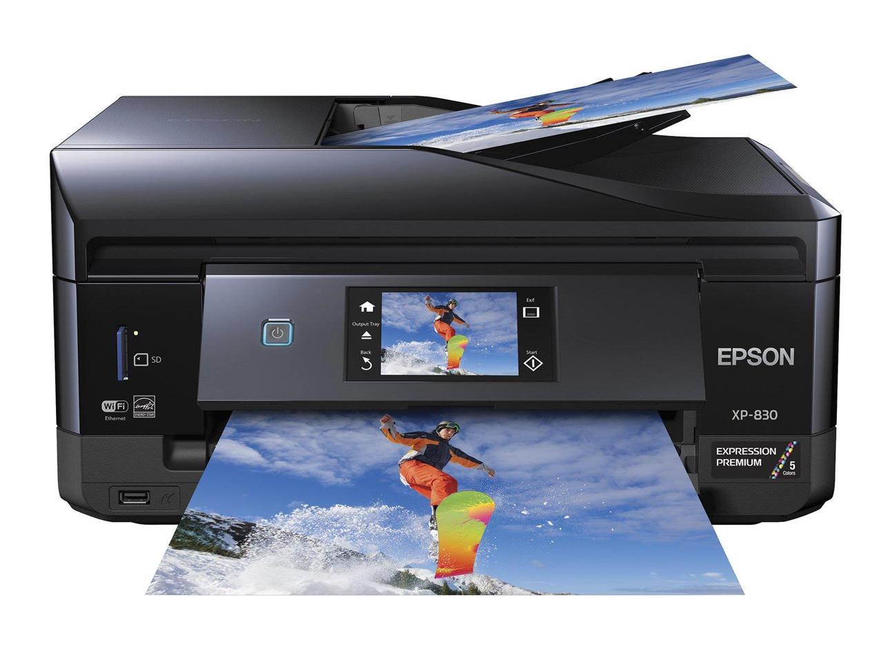 Epson XP-830 Wireless Color Photo Printer Scanner, Copier & Fax ...