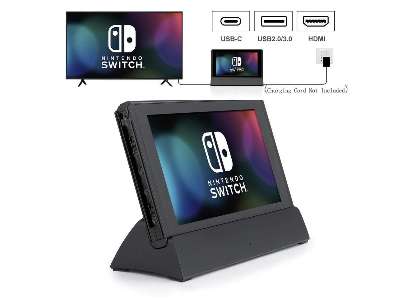 Replacement For Nintendo Switch Dock Vogek Tv Dock Station Portable Charging Docking Playstand For Nintendo Switch Charge And Play With Type C To Hdmi Tv Adapter Usb 3 0 2 0 Newegg Com