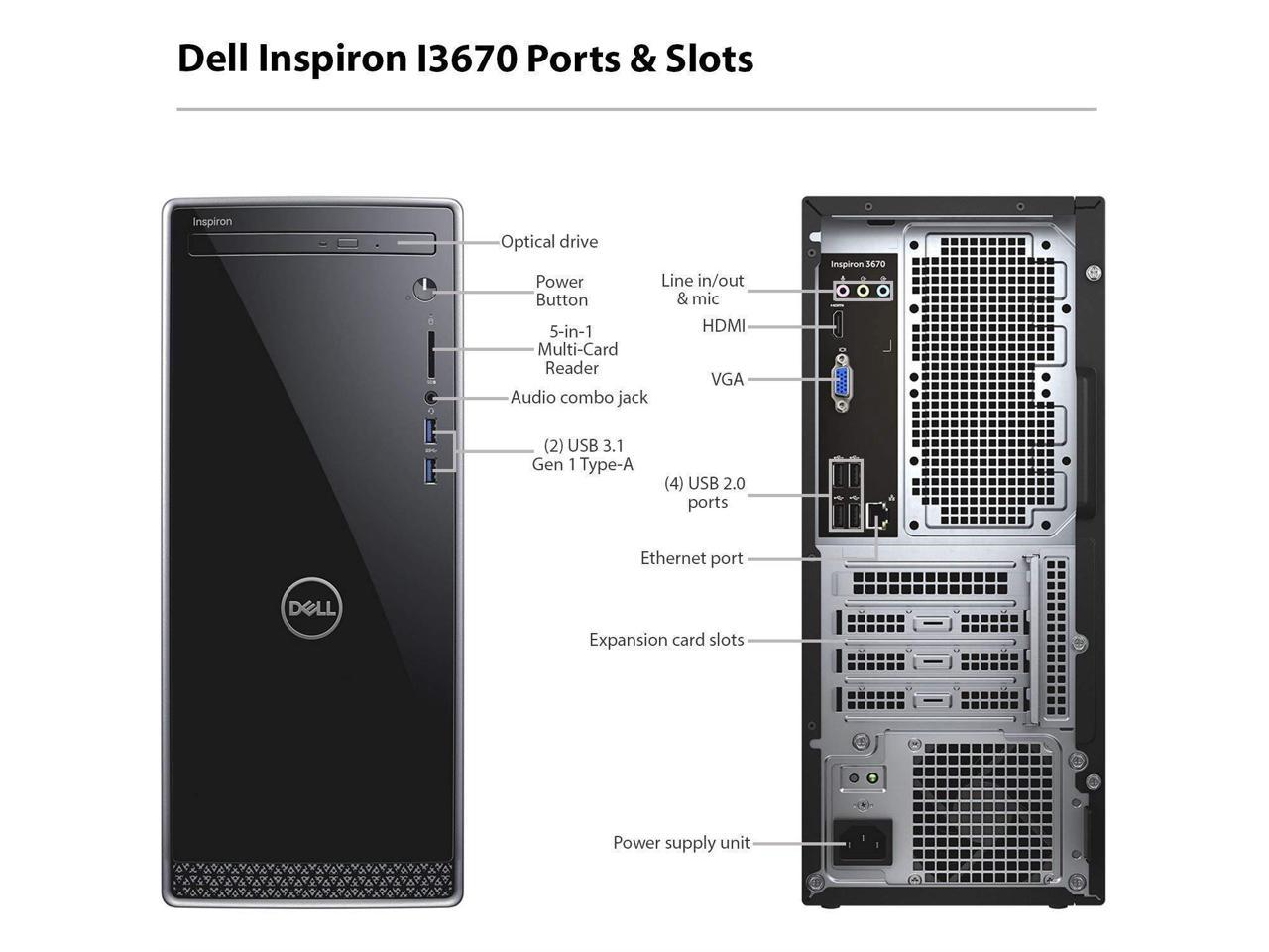 2019 Newest Dell Inspiron Premium Desktop: Latest 9th gen Intel