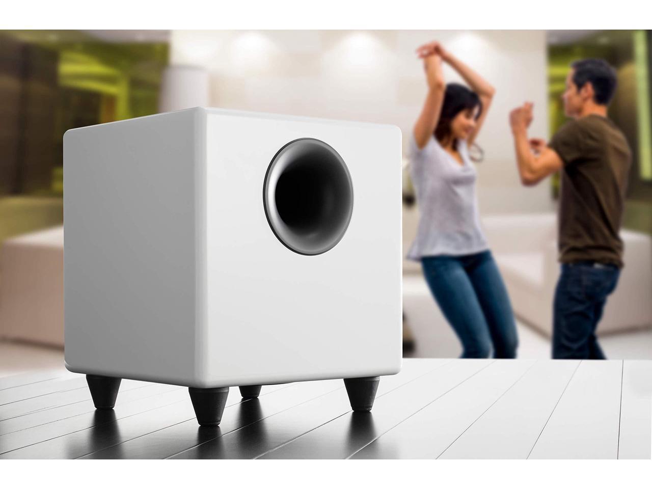 Audioengine S8 250W Powered Subwoofer, Built-in Amplifier (White