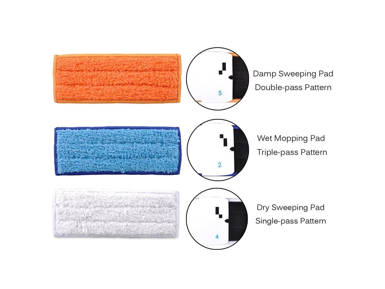 KEEPOW 5 Packs Washable Mopping Pads for iRobot Braava Jet 240 241 