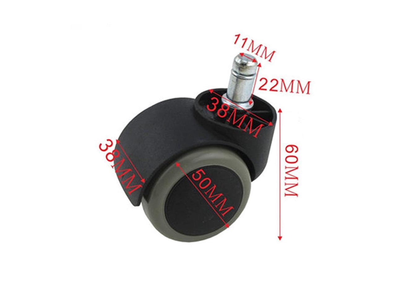 Copapa 5PCS 2 Inch 11mm Universal Standard Size Roller Office Chair Replacement Wheels, Floor