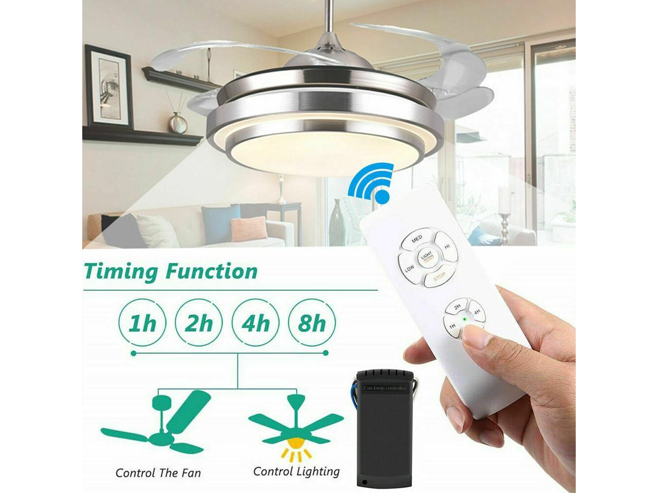 Details about   Wireless Timing Remote Control Receiver Universal Ceiling Fan Lamp Light Kit 