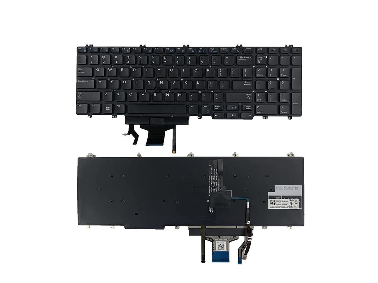 Without Frame ndliulei New US Black Backlit Keyboard Replacement for Dell Precision 3530 M3530 7530 M7530 M7730 7730 Light Backlight