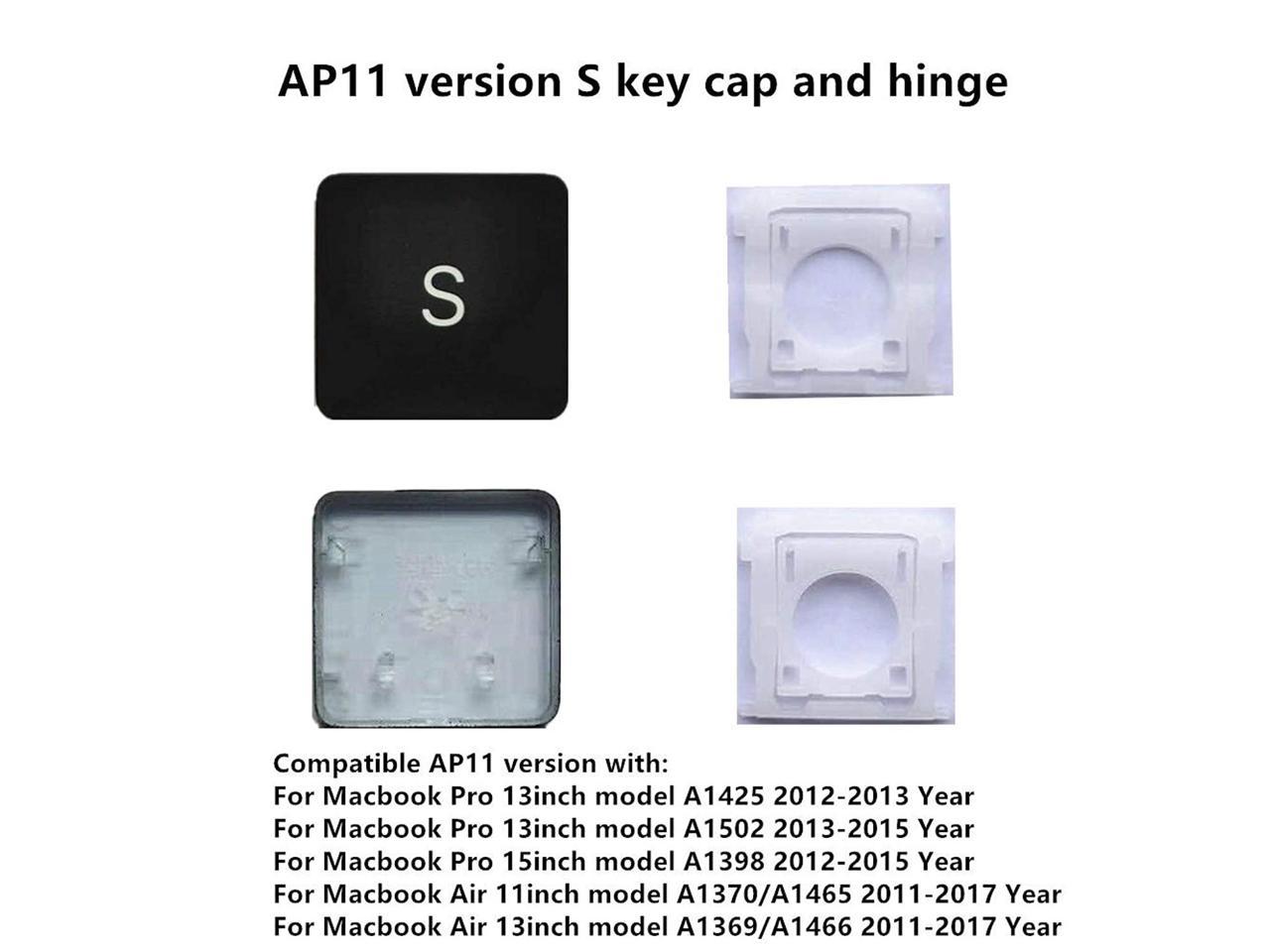 Replacement Individual AP11 Type Fn Key Cap and Hinge for MacBook Pro Model A1425 A1502 A1398 for MacBook Air Model A1369/A1466 Keyboard to Replace The fn KeyCap and Hinge