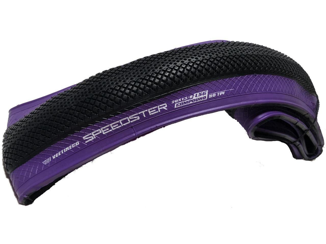 Vee Tire Bmx Speedster x1 3 8 Folding Bead Purple Wall Bike Tire 28 451 Bmx Newegg Com