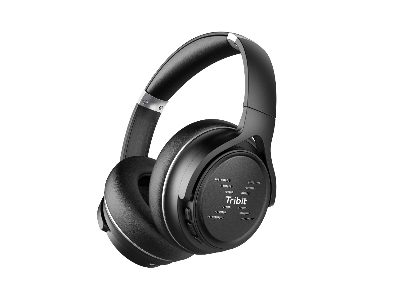 HiFi Sound with Deep Bass 24H Playtime CVC8.0 Noise Cancelling Mics Tribit XFree GO Bluetooth Headphones USB lightening Fast charge Wireless Headphones over Ear with Bluetooth 5.0 Black