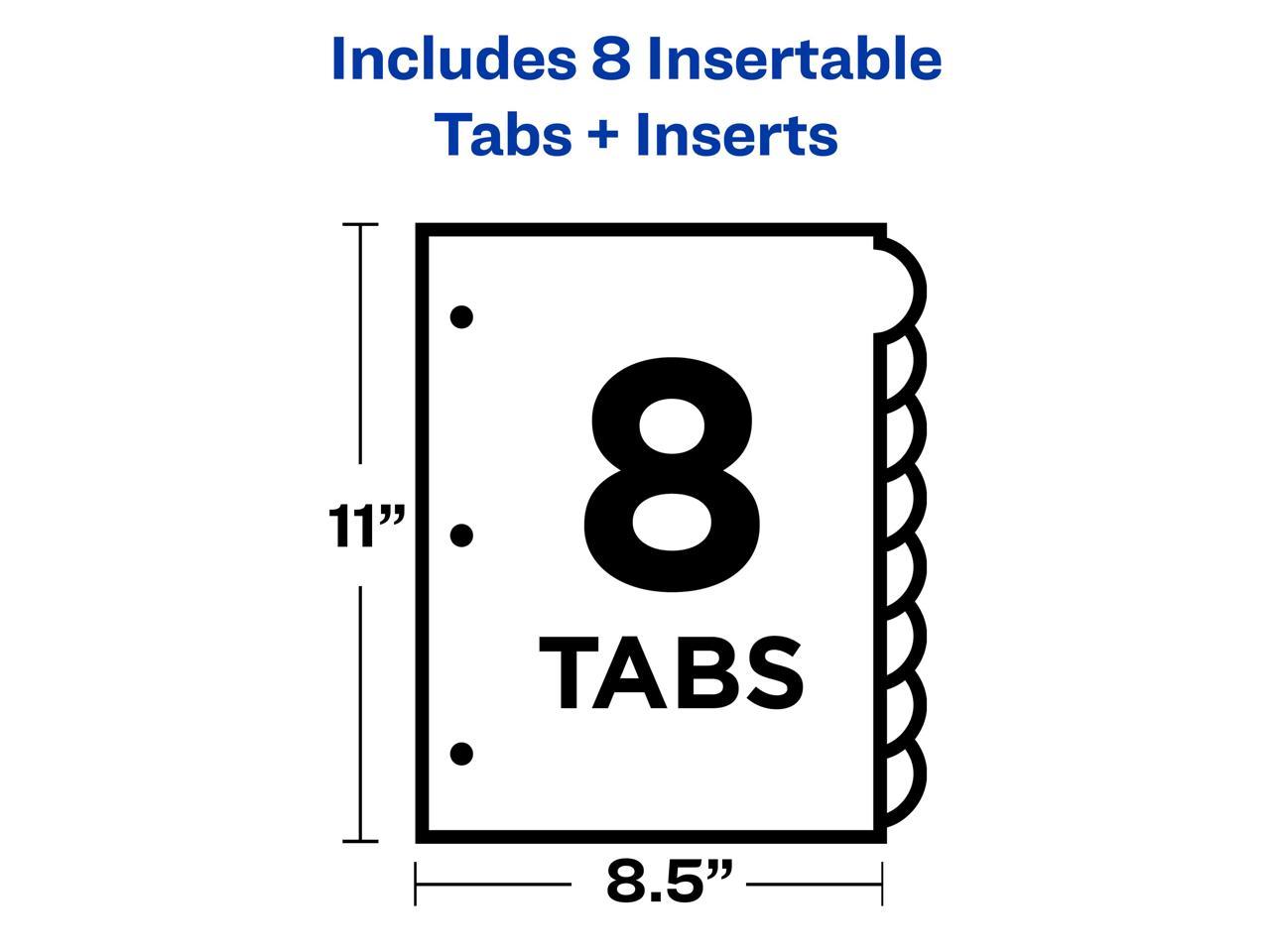 Avery 11293 Style Edge Insertable Dividers with Pocket, 8-Tab - Newegg.com