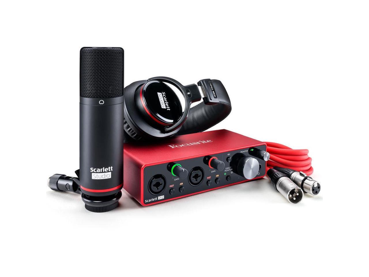 Focusrite Scarlett 2i2 Studio 3rd Generation Recording Bundle - Newegg.com