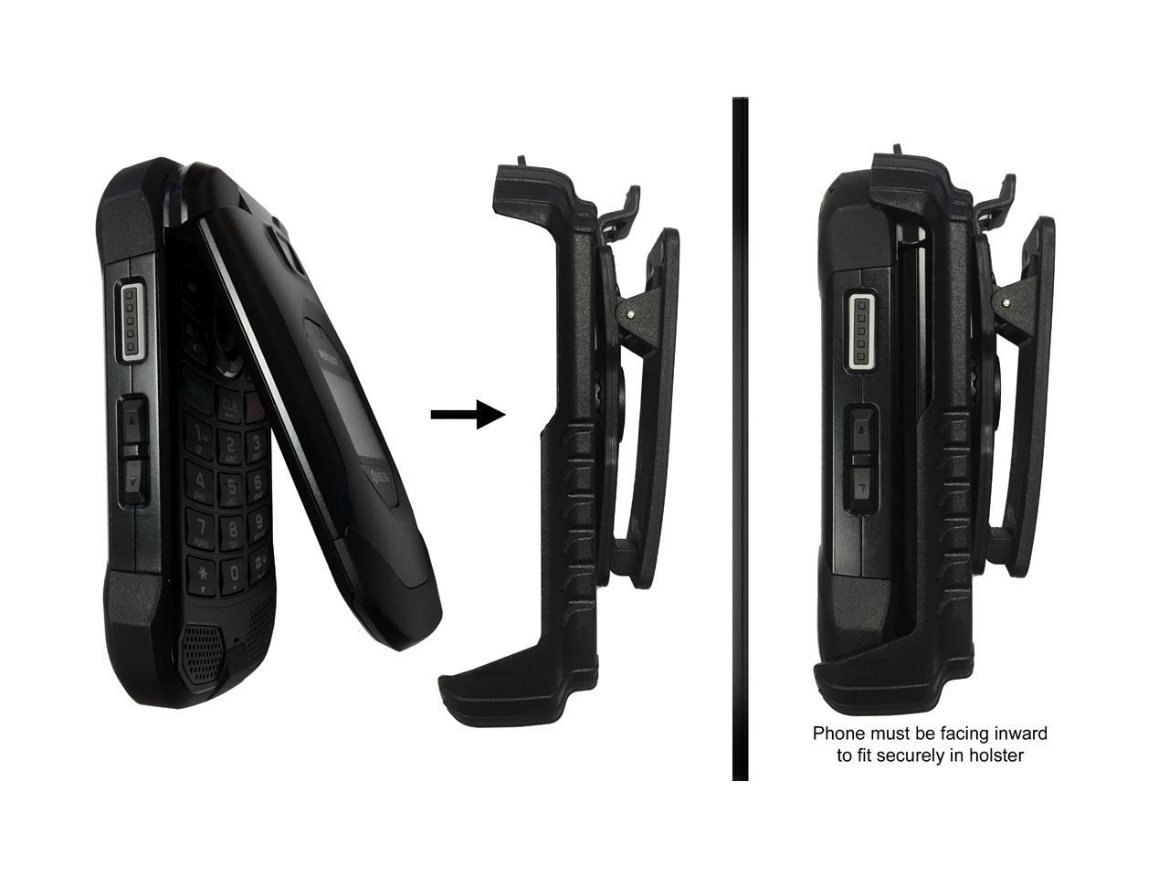 Clip Cintura Custodia Con Clip Per Kyocera DuraXV Extreme E4810 E4811 – Fondina Da Cintura, Protezione Totale, Nera Eureka Pocket - Foto 5