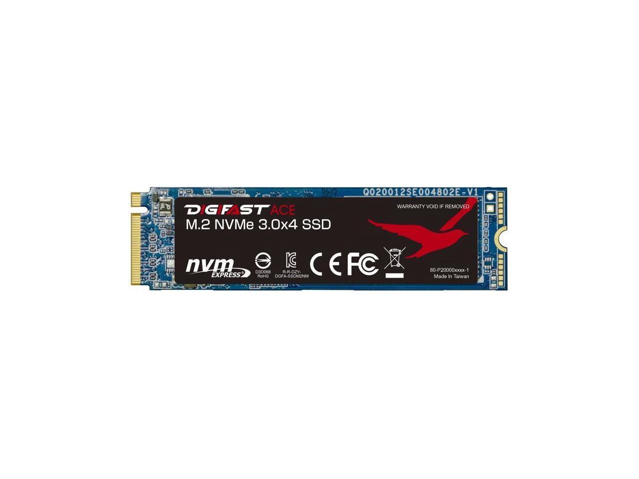 Digifast Knight 512GB M.2 NVMe RGB SSD PCIe Gen 3x4 M.2 2280 Solid State Drive with Read 3400 MB//s Write 2100 MB//s