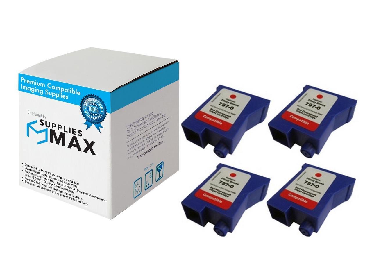 SuppliesMAX Compatible Replacement for Pitney Bowes DM50/DM55/K700/K721 Red Postage Meter