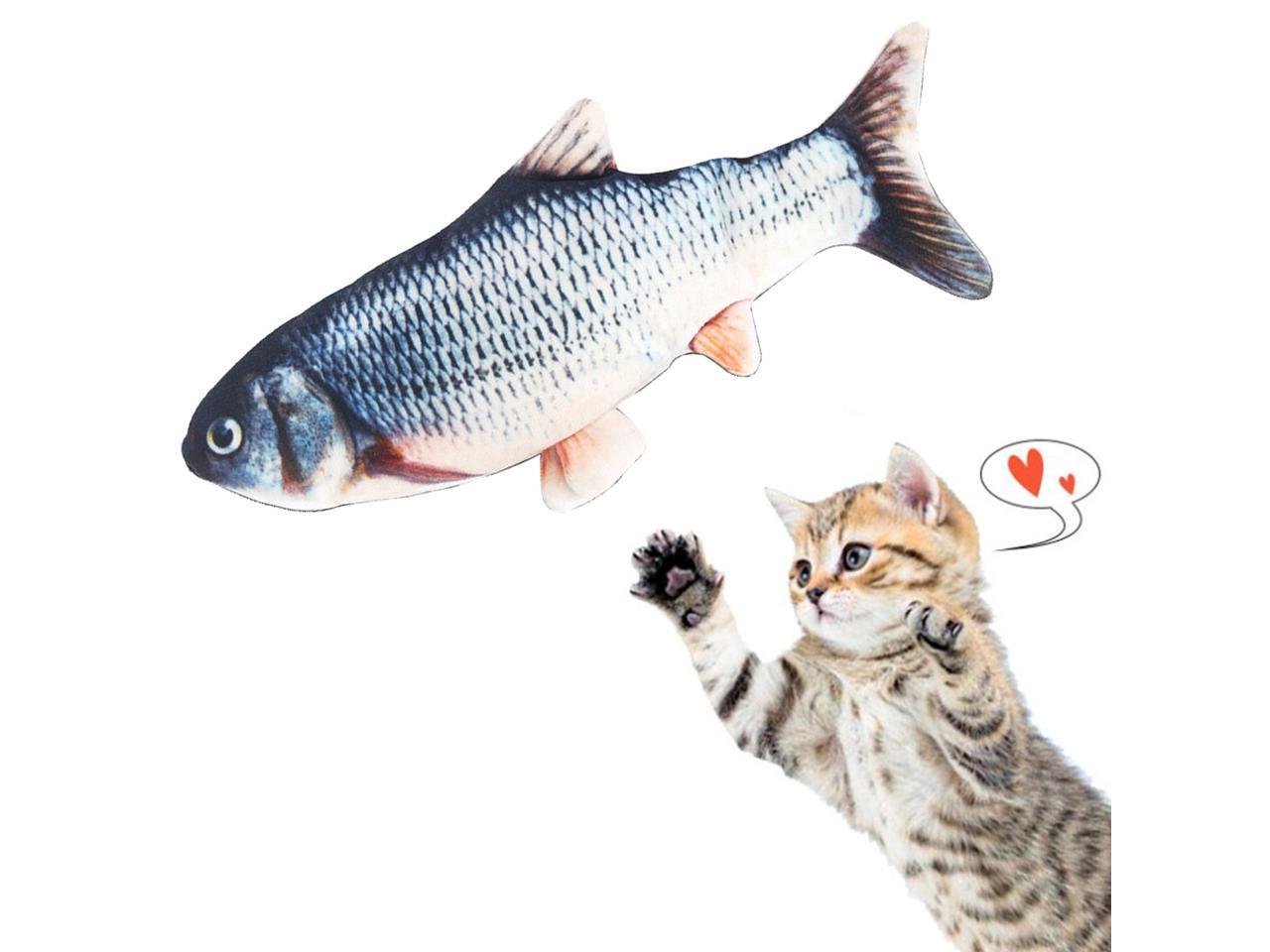 2Pcs Grass + Red Carp Electric Dancing Fish Cat Toy ...