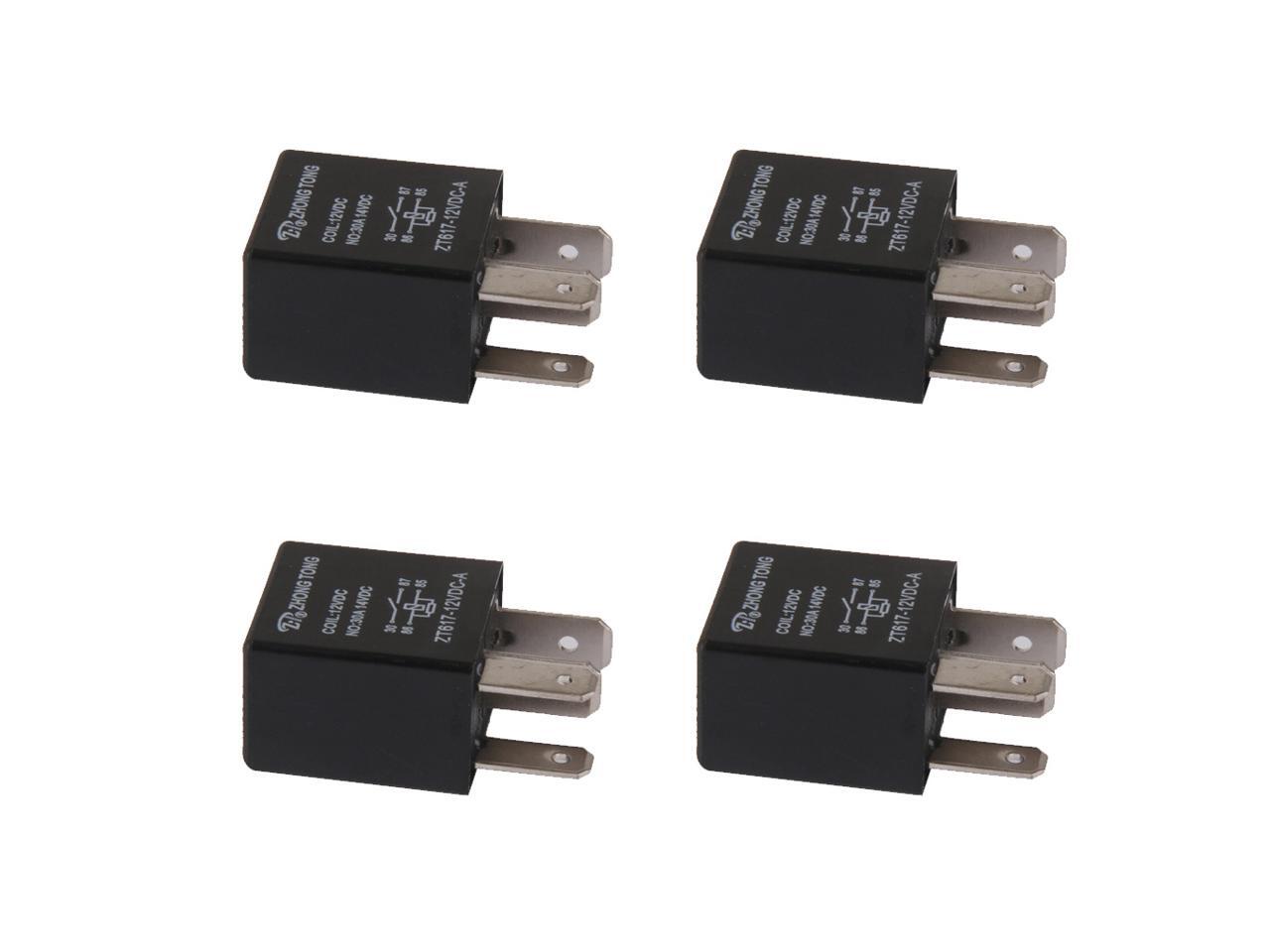 4 Pieces Car Automotive 12v 30 Amp 4 Pin Spst Relay For