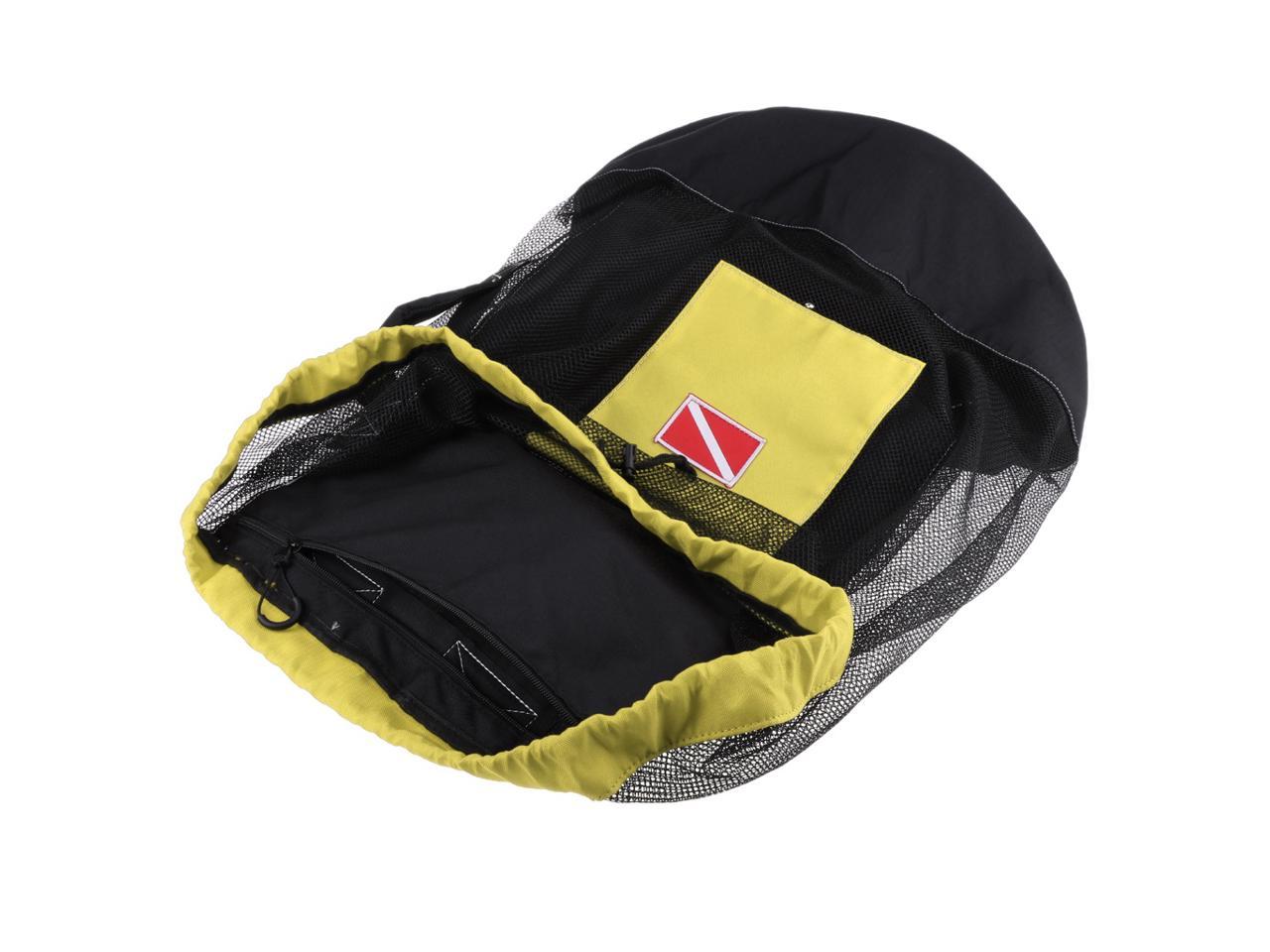 yellow mesh backpack