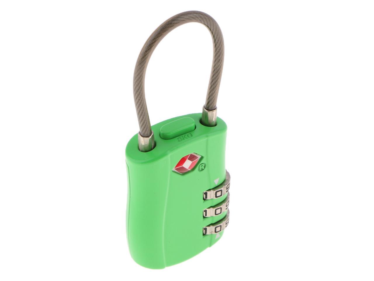 Tsa Luggage Travel Suitcase Bag Code Lock 3 Digit Combination Padlock Tsa002 Green Newegg Com