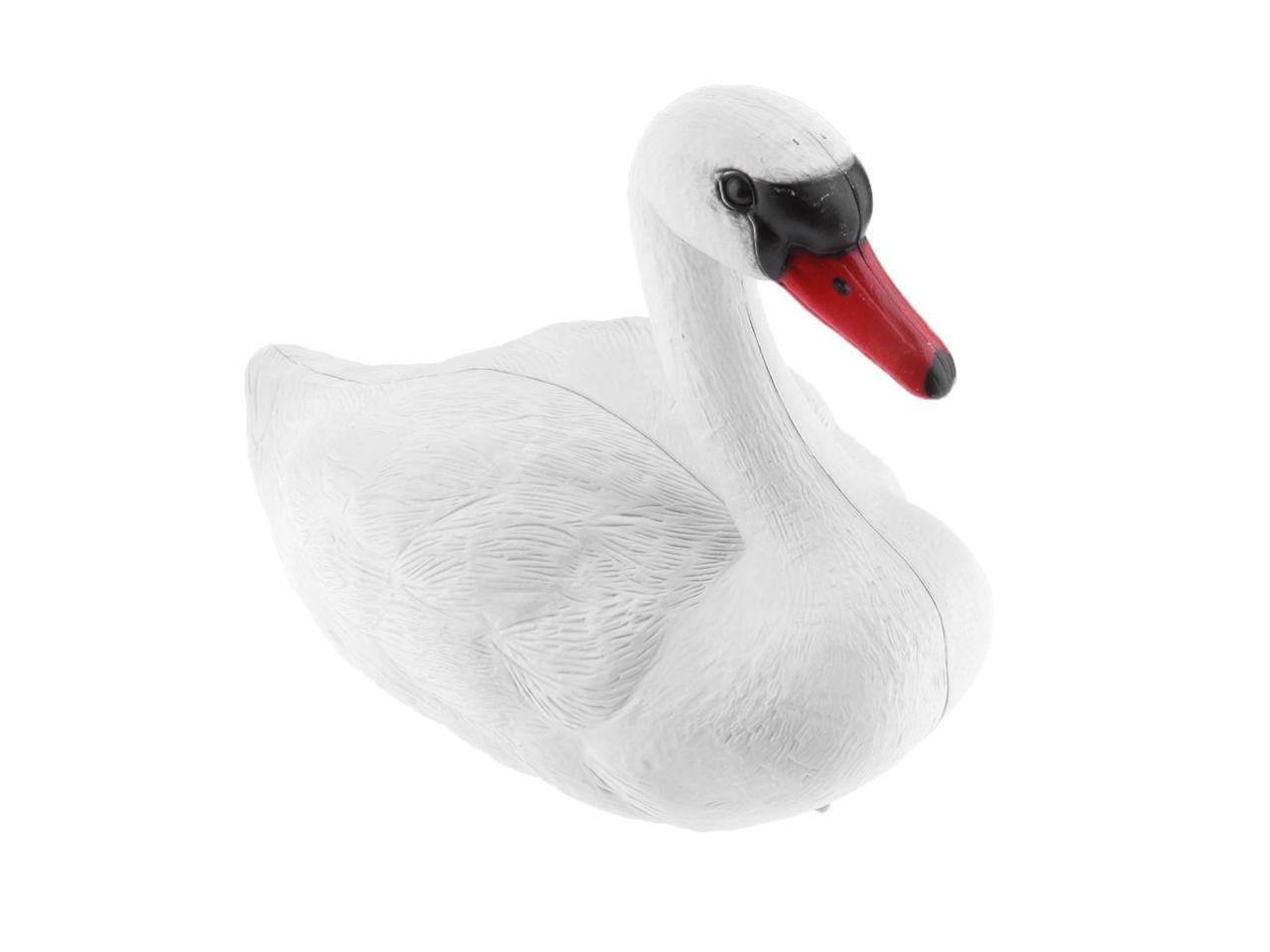 2x Plastic Swan Floating Decoy Hunting Bird Deterrent Repeller Garden Scarer