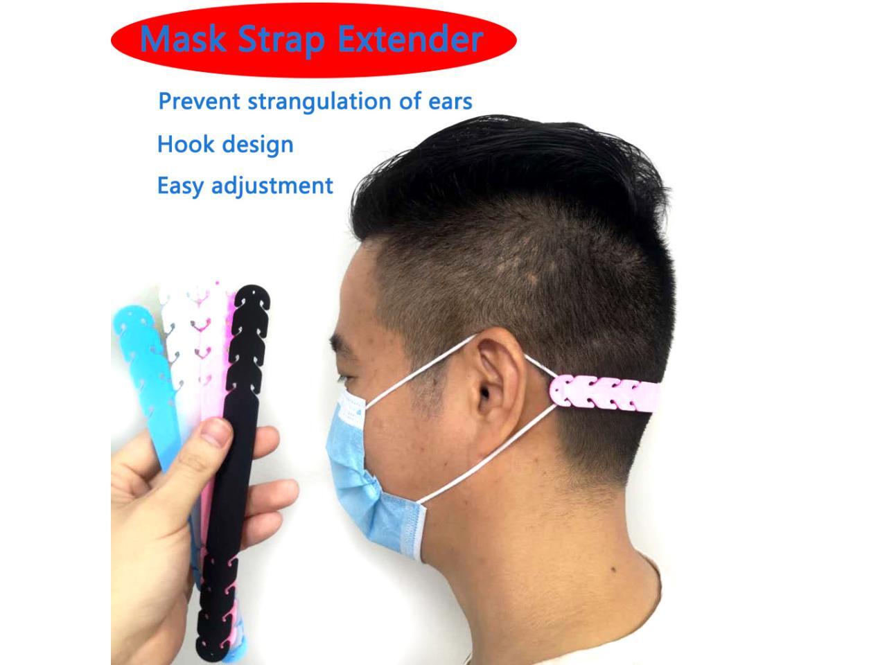 6PCS Great Alternative to Getting Ear Pain Mask Ear Hook Strap Buckle 5 Gears Adjustable Anti-Slip Ear Hook for Various Mask