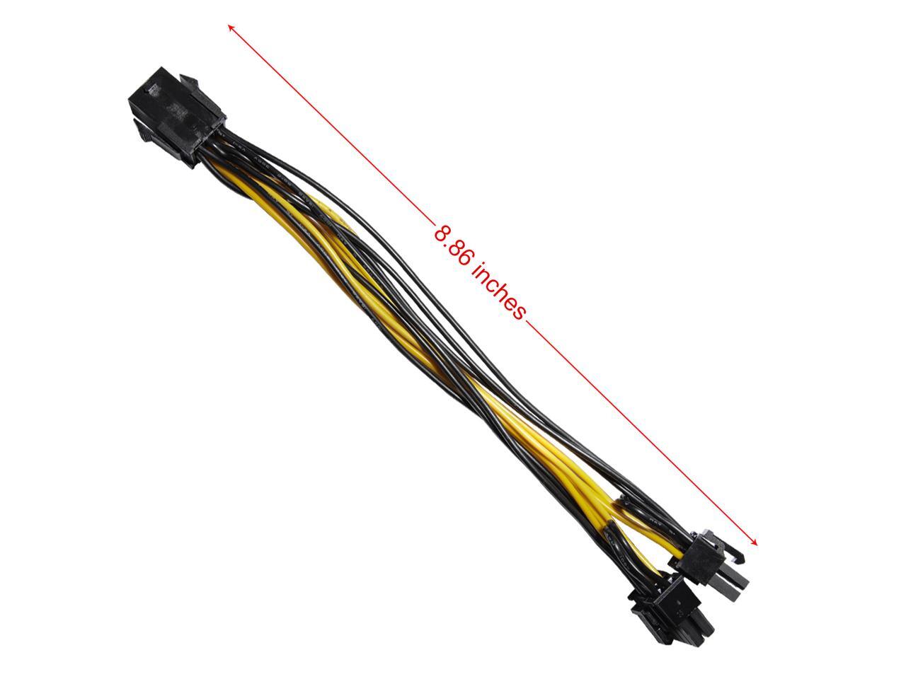 Segotep 6 Pin to 2 X 8 Pin (6+2) PCIe Adapter Power Cable PCI Express Y