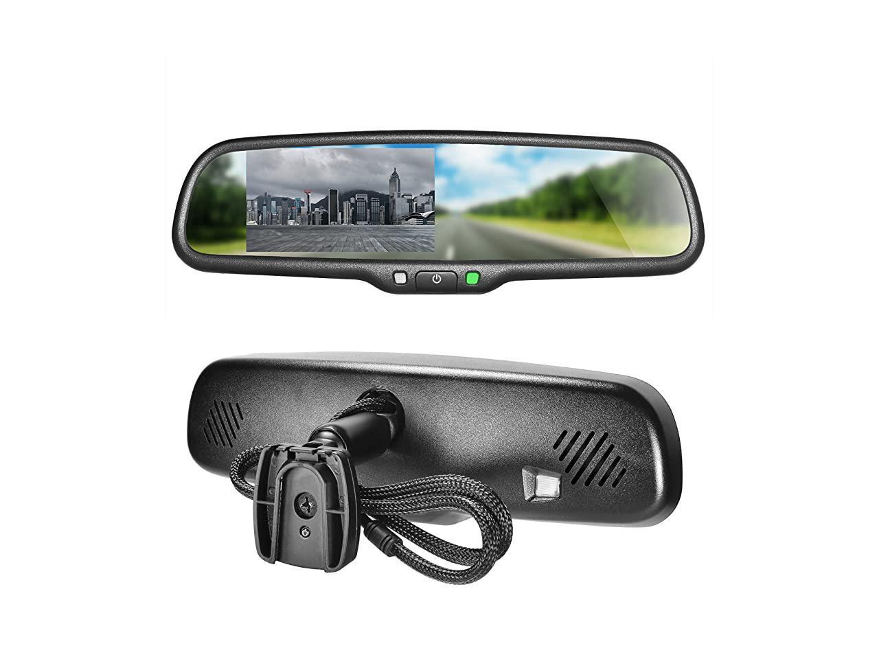 Rear View Mirror with 4.3" High Brightness LCD & Wireless Transmitter
