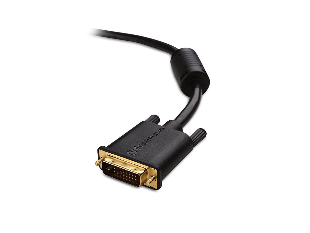 DVI to DVI with Ferrites (DVI Dual Link Cable, DVI D Cable) 15 Feet