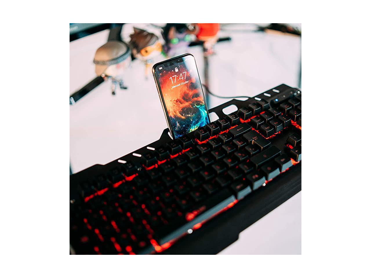 Lightning Gaming Keyboard Semi Mechanical Led 7 Colors Light Up Metal