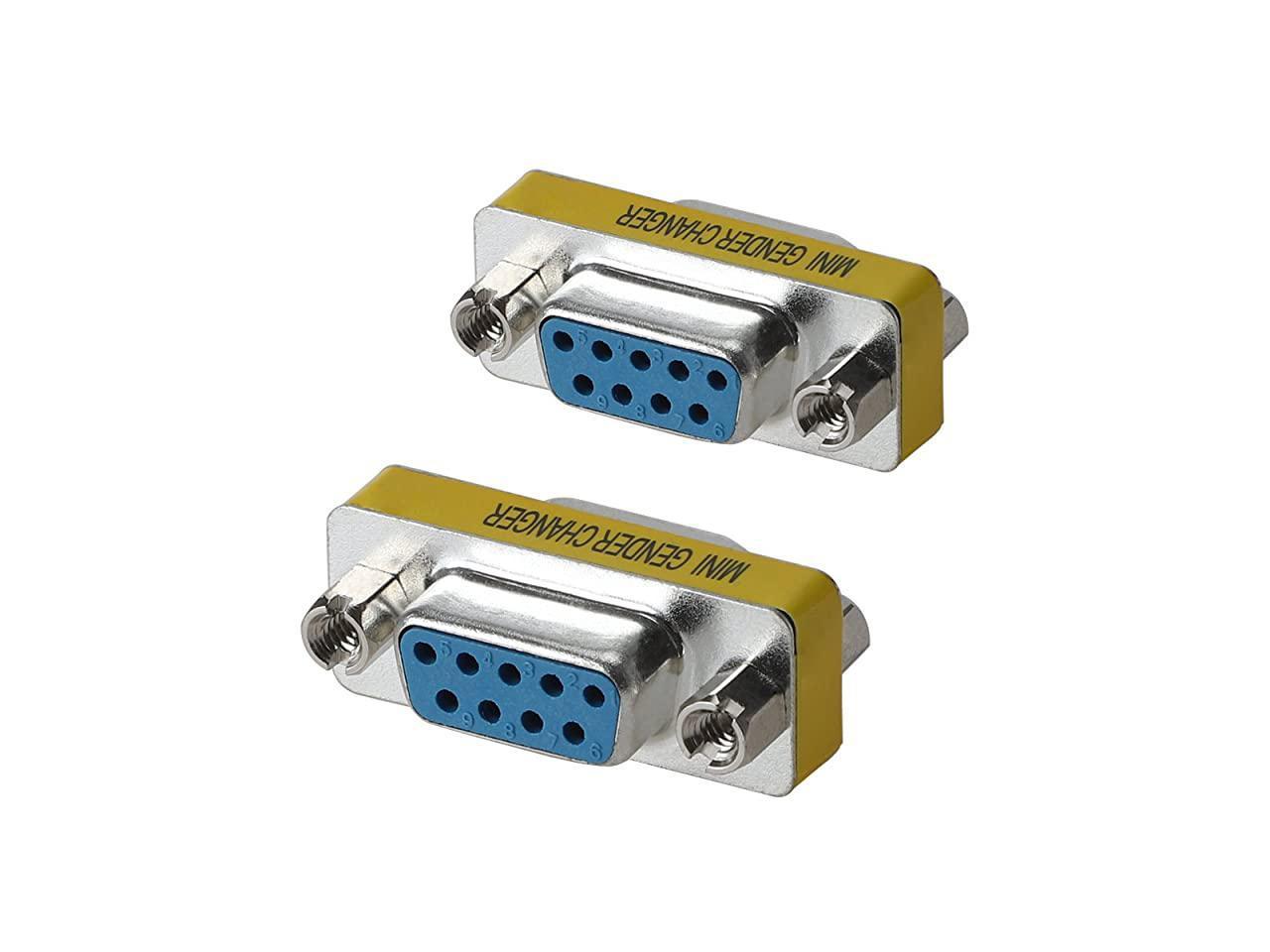 RS232 Serial DB25 Female to Female Mini Gender Changer Coupler Adapter Connector 