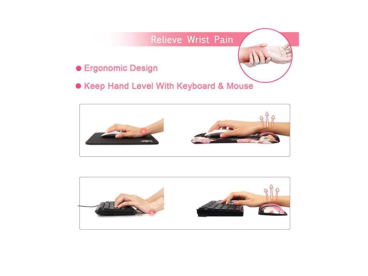 Keyboard Wrist Rest and Mouse Wrist Rest Pad Made of Memory Foam