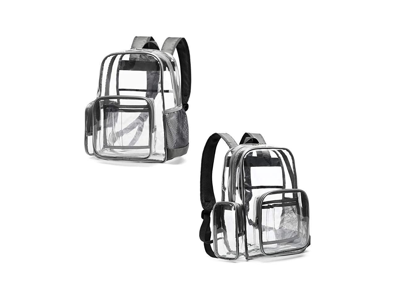 Clear Backpack, Durable School Backpack with Laptop Compartment Clear