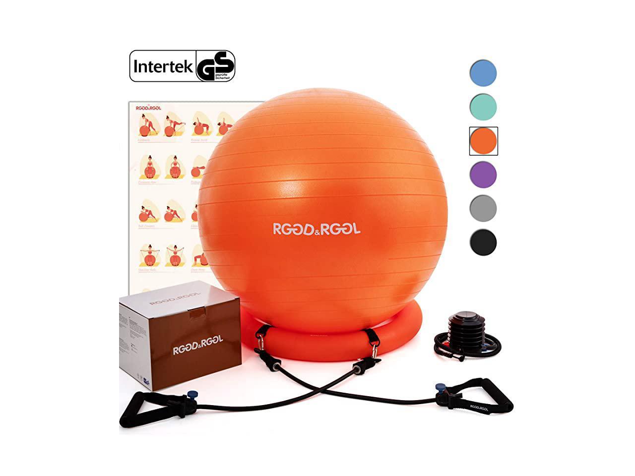 yoga ball with resistance bands