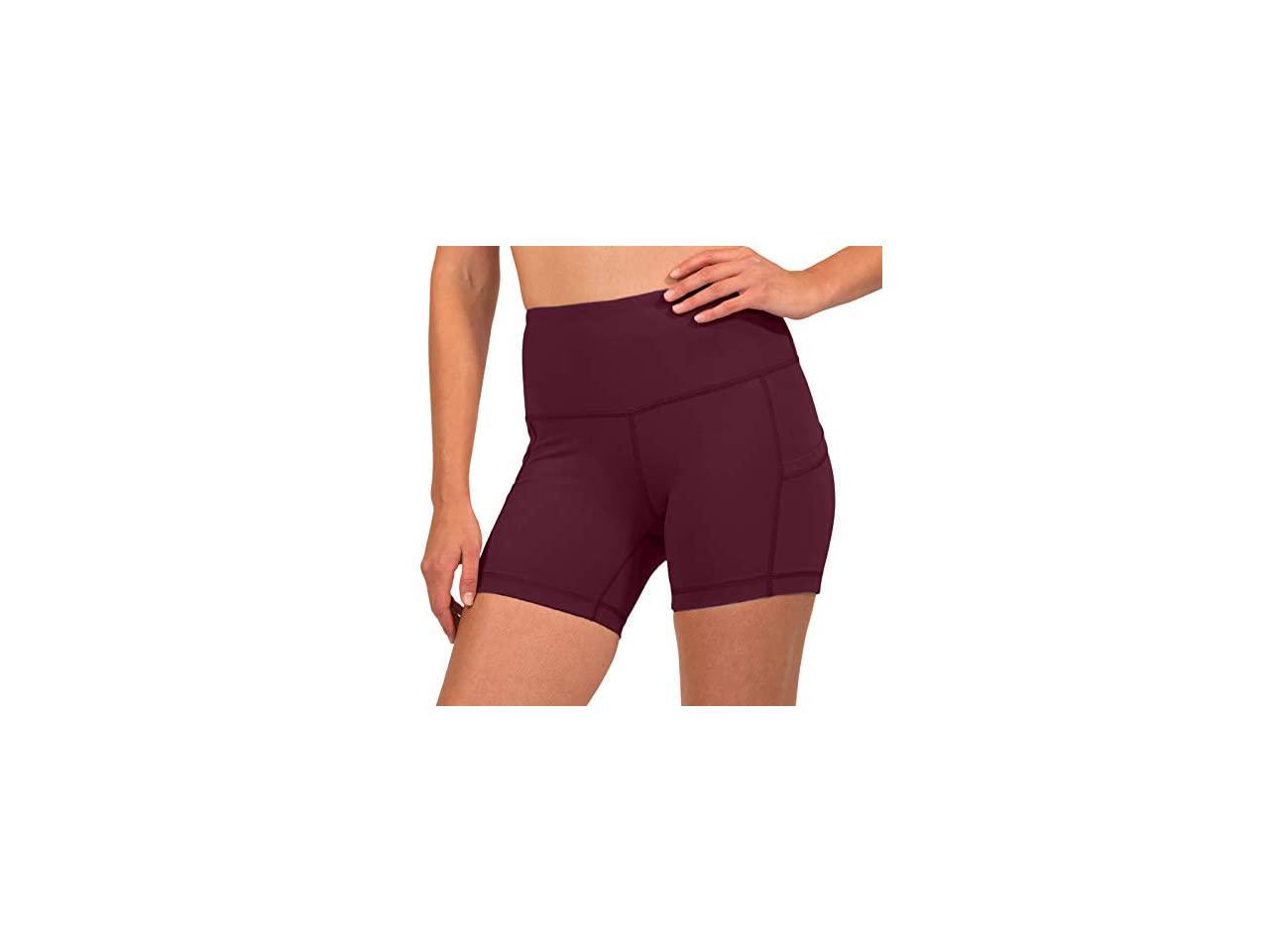 High Waist Power Flex Yoga Shorts with Side Pocket Spiced Apple Small -  Newegg.com