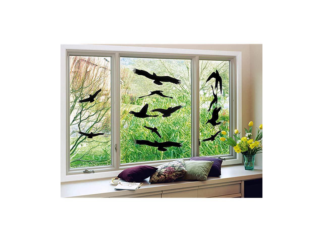 Window Alert Bird Stickers Glass Door Protection Save Birds Window Decals Set Of 12 Silhouettes Combinations Newegg Com