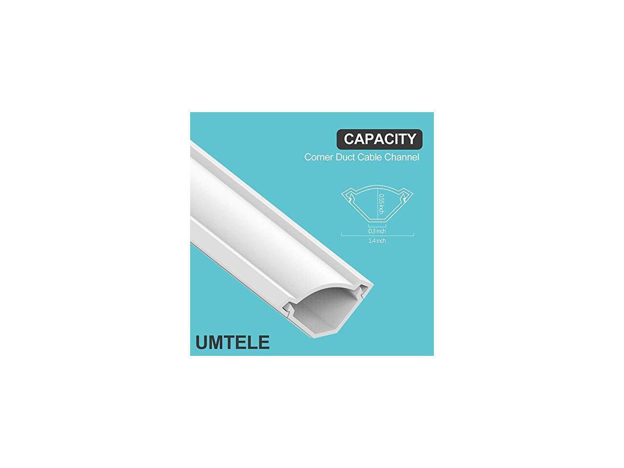 Cable Concealer Cord Cover 1256inch OnWall Raceway Kit Paintable Corner