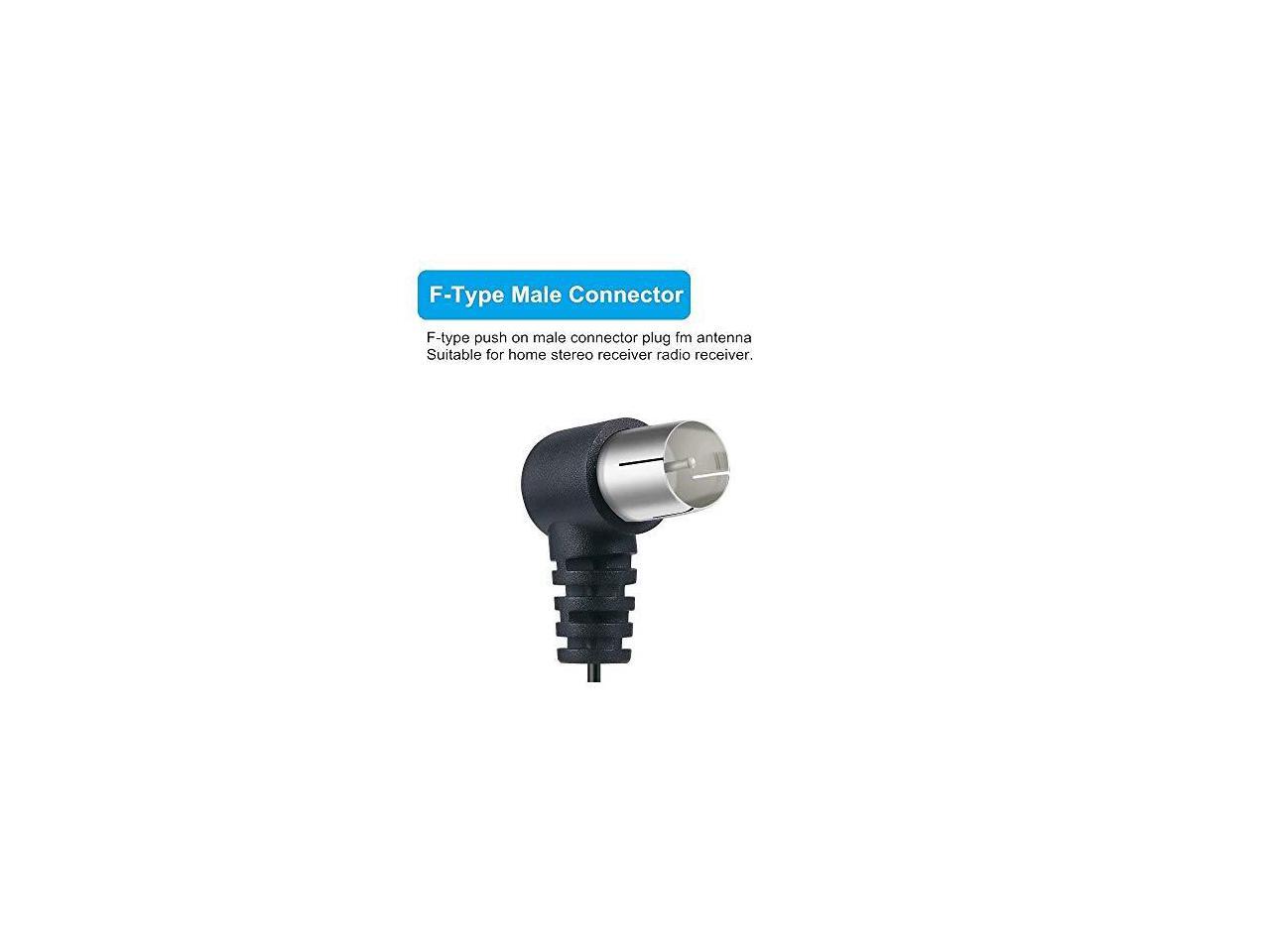 FM Antenna for Stereo Receiver Indoor FM Radio Antenna 75 Ohm UNBAL F