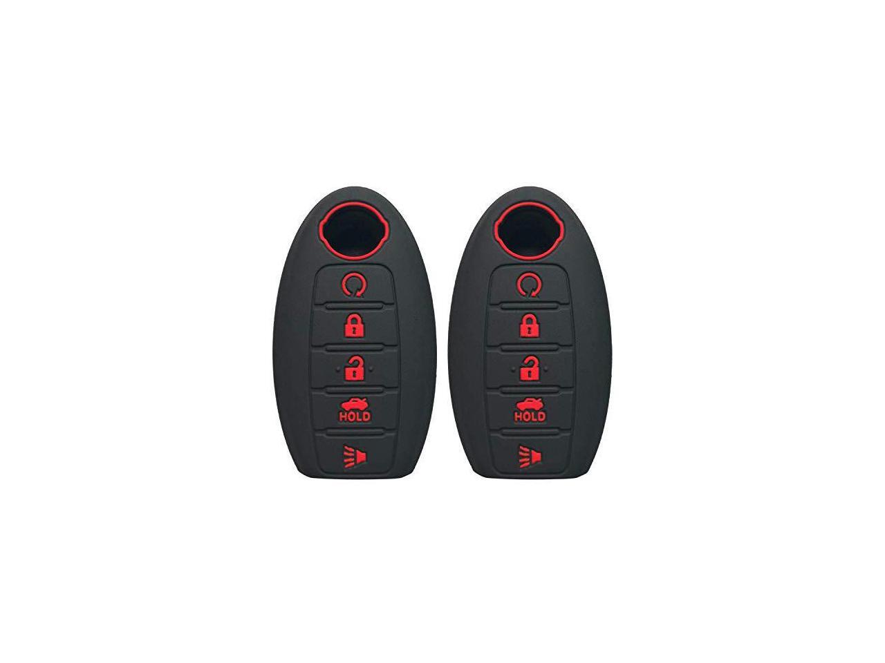 2Pcs Silicone Smart Key Fob Skin Cover Case Protector Keyless Jacket