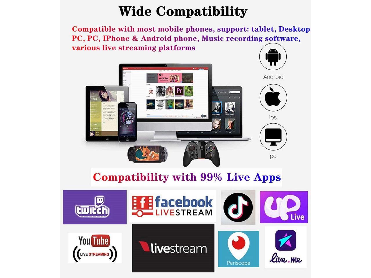 Professional Audio Mixer, K300 Live Sound Card and Audio Interface