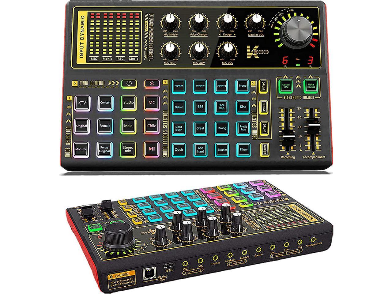 Professional Audio Mixer, K300 Live Sound Card and Audio Interface ...