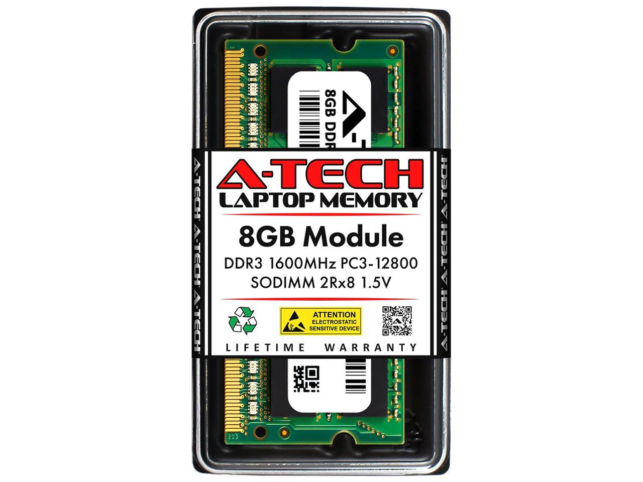 A-Tech 8GB DDR3 1600MHz SODIMM PC3-12800 2Rx8 1.5V CL11 Non-ECC
