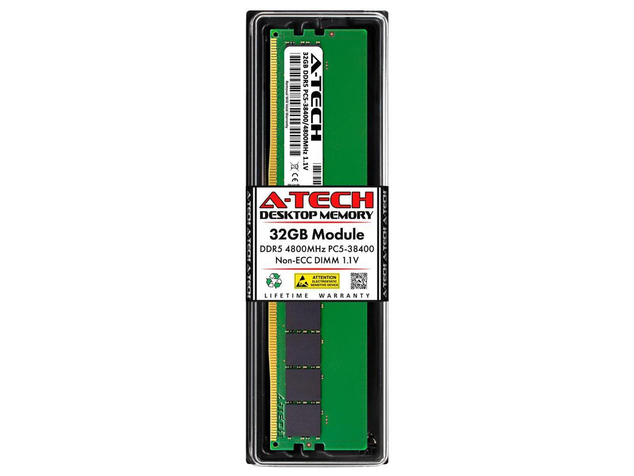 A Tech 32GB DDR5 4800MHz DIMM PC5 38400 Non ECC Unbuffered CL40 UDIMM 