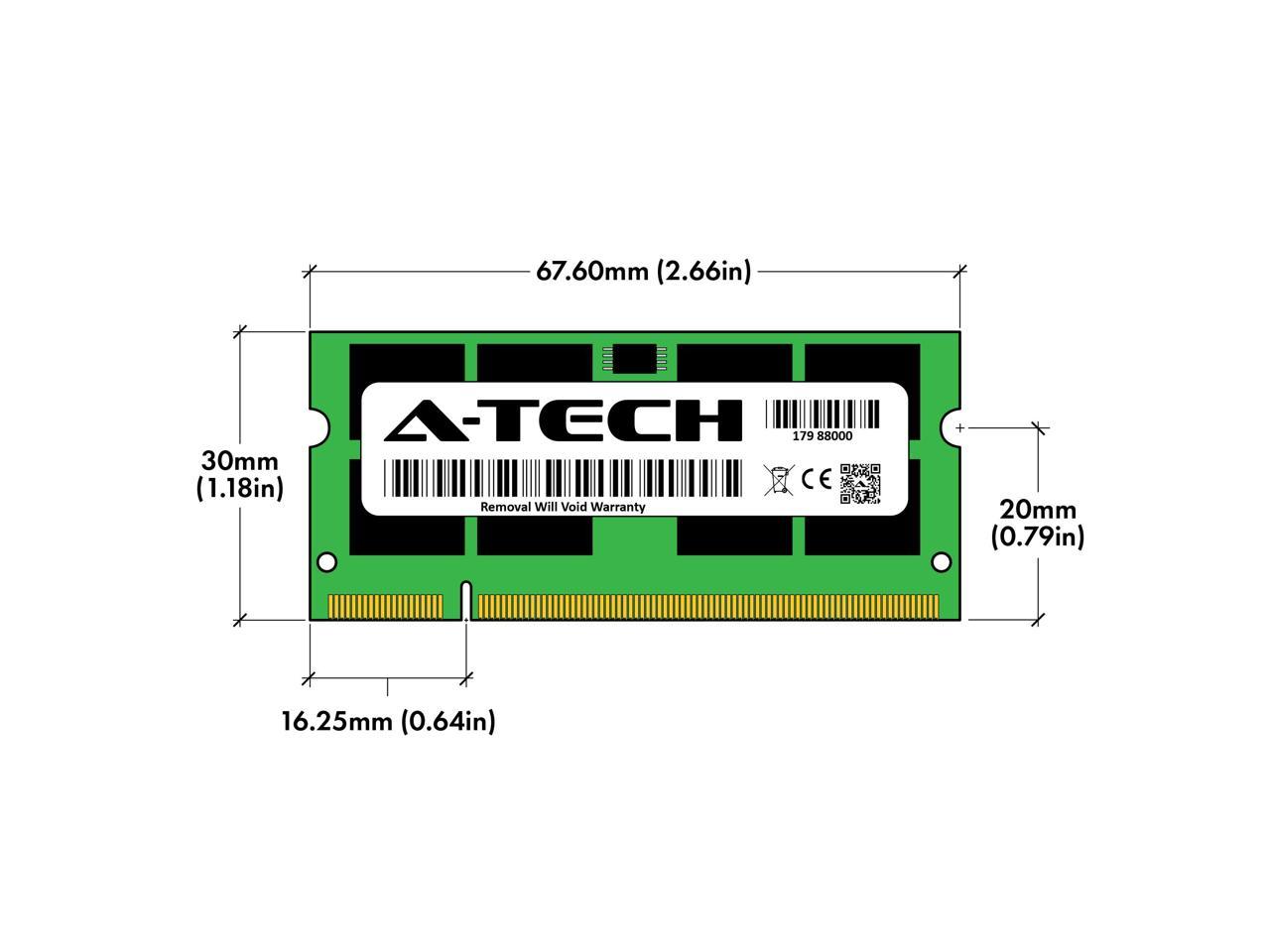 A-Tech 8GB (2x4GB) DDR2 800MHz SODIMM PC2-6400 Non-ECC Unbuffered CL6 1 ...