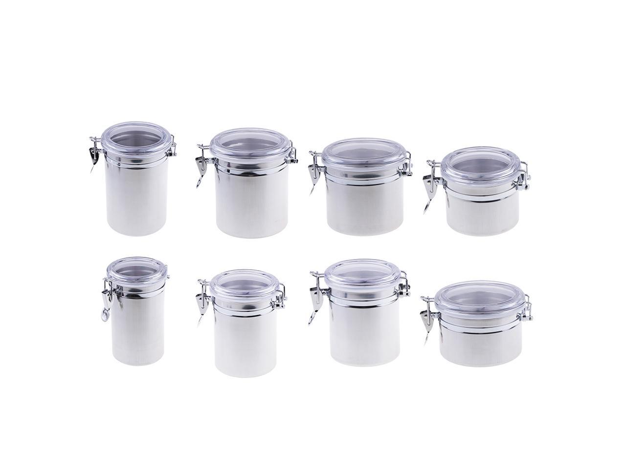 Stainless Steel Airtight Canister with Clear Acrylic Lid and Locking ...