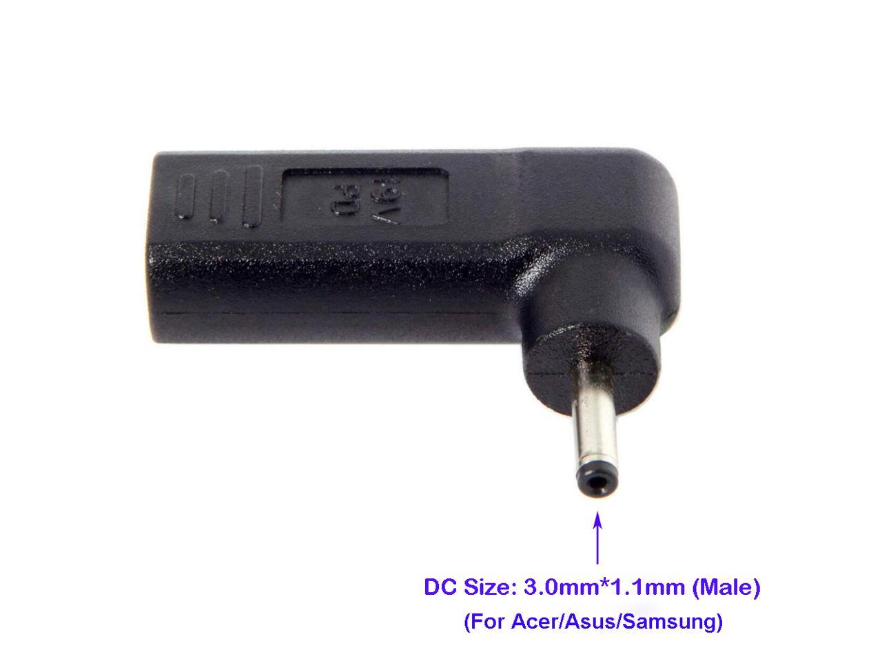 PD Adapter TYPE C USBC to DC Tip 3.0x1.1mm Power Adapter Converter for