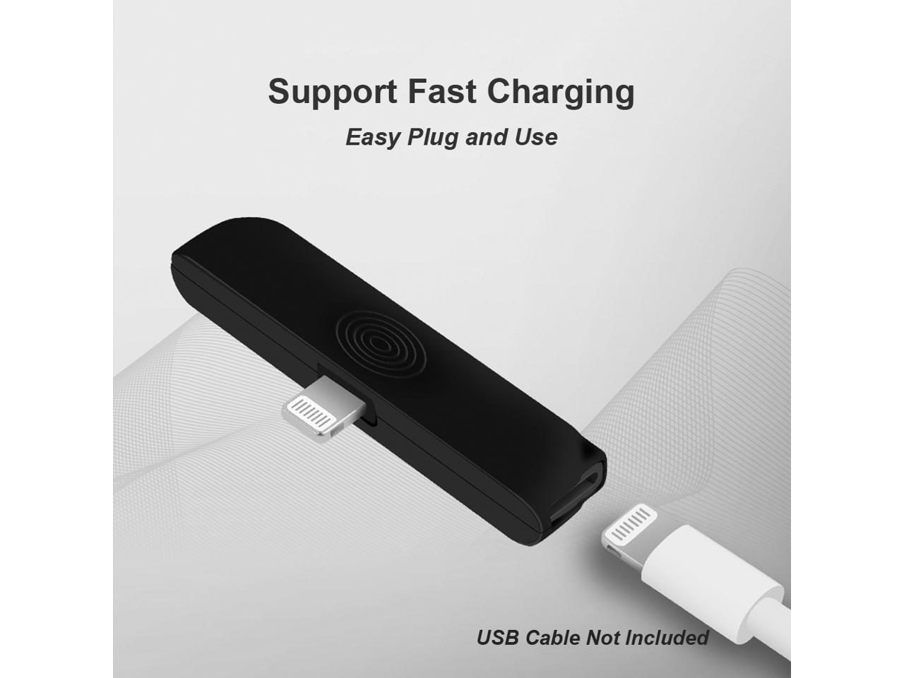 Right Angle iPhone Charger Cable Adapter, Lightning (Female) to