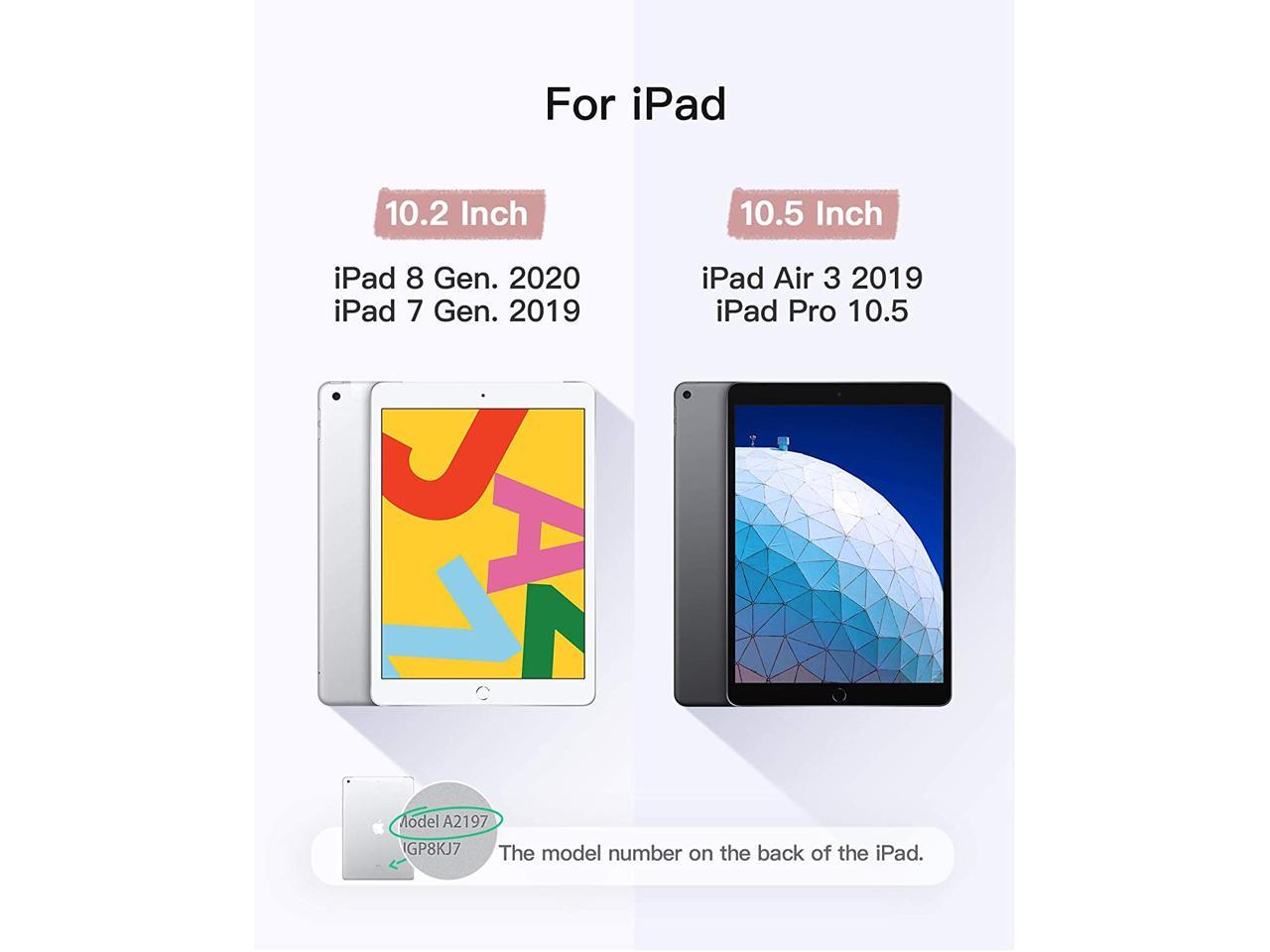 iPad Keyboard Case for iPad 2020 - iPad 2019 Stable and Flexible Kickstand- iPad Case with Keyboard 8th Gen KB02015 Pink - iPad 10.2 iPad Air 3 with Hundreds of Backlit iPad 10.5 7th Gen 