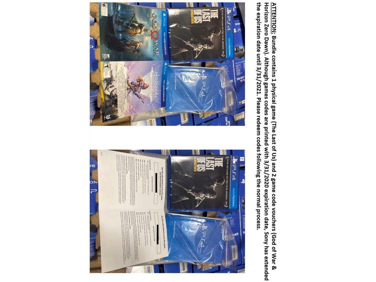 ps4 1tb console with the last of us god of war and horizon zero dawn